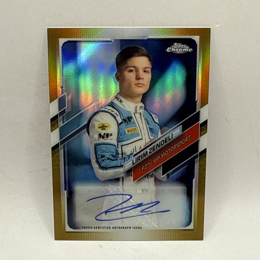 2021 Topps Formula 1 #62 Lirim Zendeli Gold /50 Auto - Short Print - Rare Card