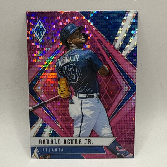 2021 Panini Chronicles Phoenix Ronald Acuna Jr. PINK PULSAR Refractor #8 Atlanta