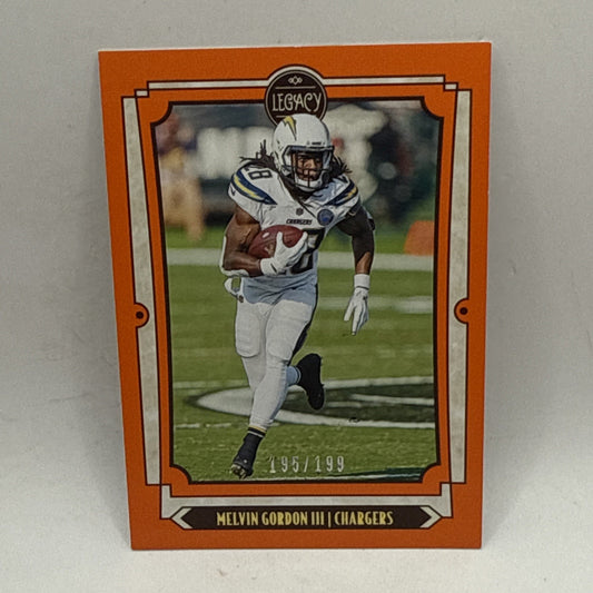 2019 Legacy Orange #56 Melvin Gordon III /199 Short Print NFL Chargers