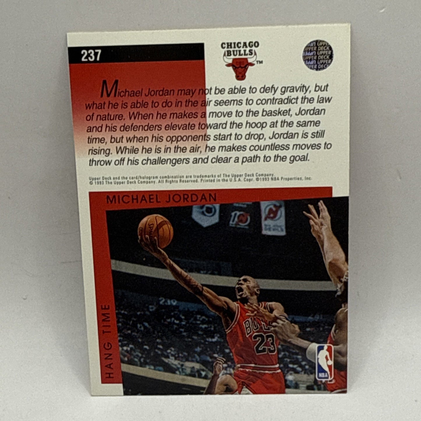 1993-94 Upper Deck - Hang Time Michael Jordan #237 NBA Chicago Bulls