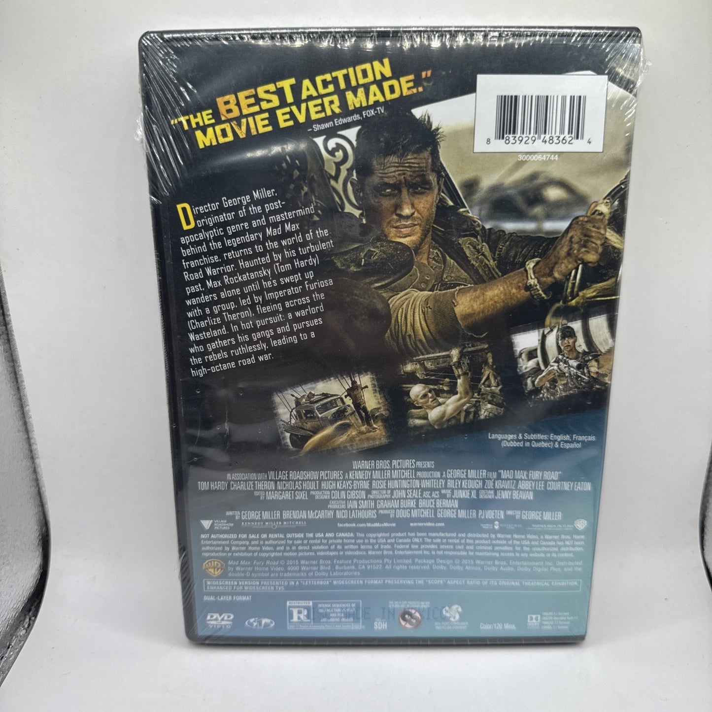 Mad Max Fury Road 2015 Movie DVD New Tom Hardy Charlize Theron