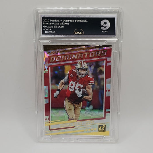 GEORGE KITTLE 2020 Donruss Dominators Refractor #D-GK 49ERS Graded 9 Mint NFL
