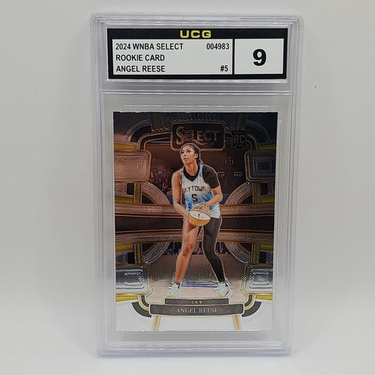 2024 Panini Select WNBA - Concourse Angel Reese #5 Silver Prizm (RC) Graded 9