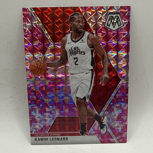 KAWHI LEONARD 2019-20 PANINI MOSAIC PINK CAMO PRIZM LOS ANGELES CLIPPERS #78