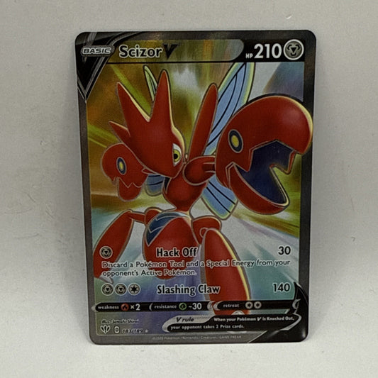 Pokémon TCG Scizor V Darkness Ablaze 183/189 Holo Full Art Ultra Rare LP Card