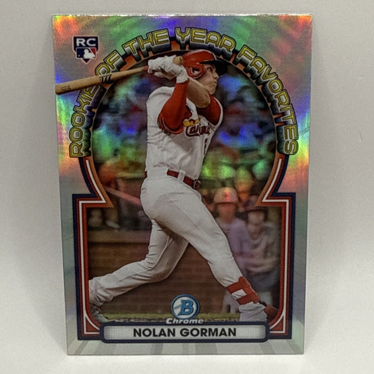 2023 Bowman Chrome Nolan Gorman RC Rookie of the Year Favorites #ROYF-5