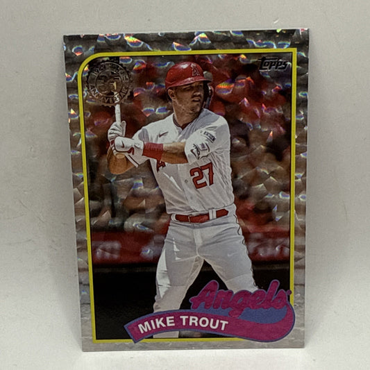 2024 Topps Series 2 1989 Topps Mike Trout #89B2-50 Angels Silver Foilboard MLB
