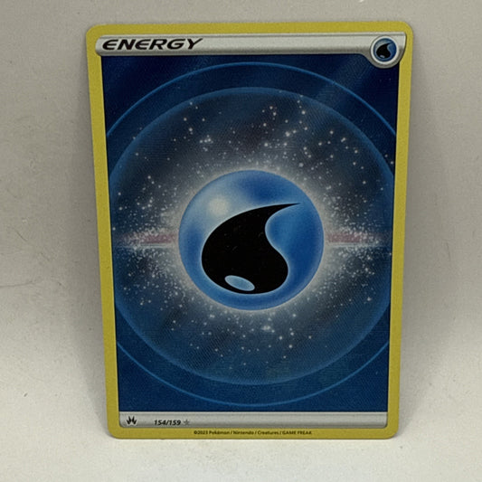 Pokémon Water Energy (Texture Full Art) - Crown Zenith #154/159 - LP Tcg Card