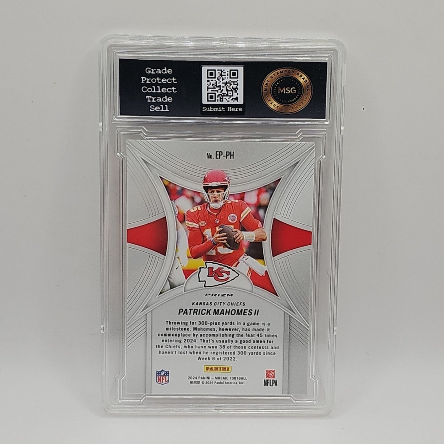 2024 Mosaic Patrick Mahomes Epic Performers Silver Mosaic Prizm #EP-PH Graded