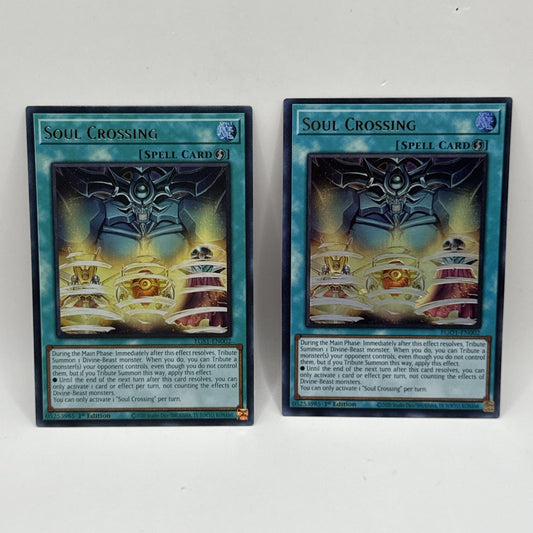 Yugioh Soul Crossing EG01-EN002 Ultra Rare 1st Ed NM x2 Holos
