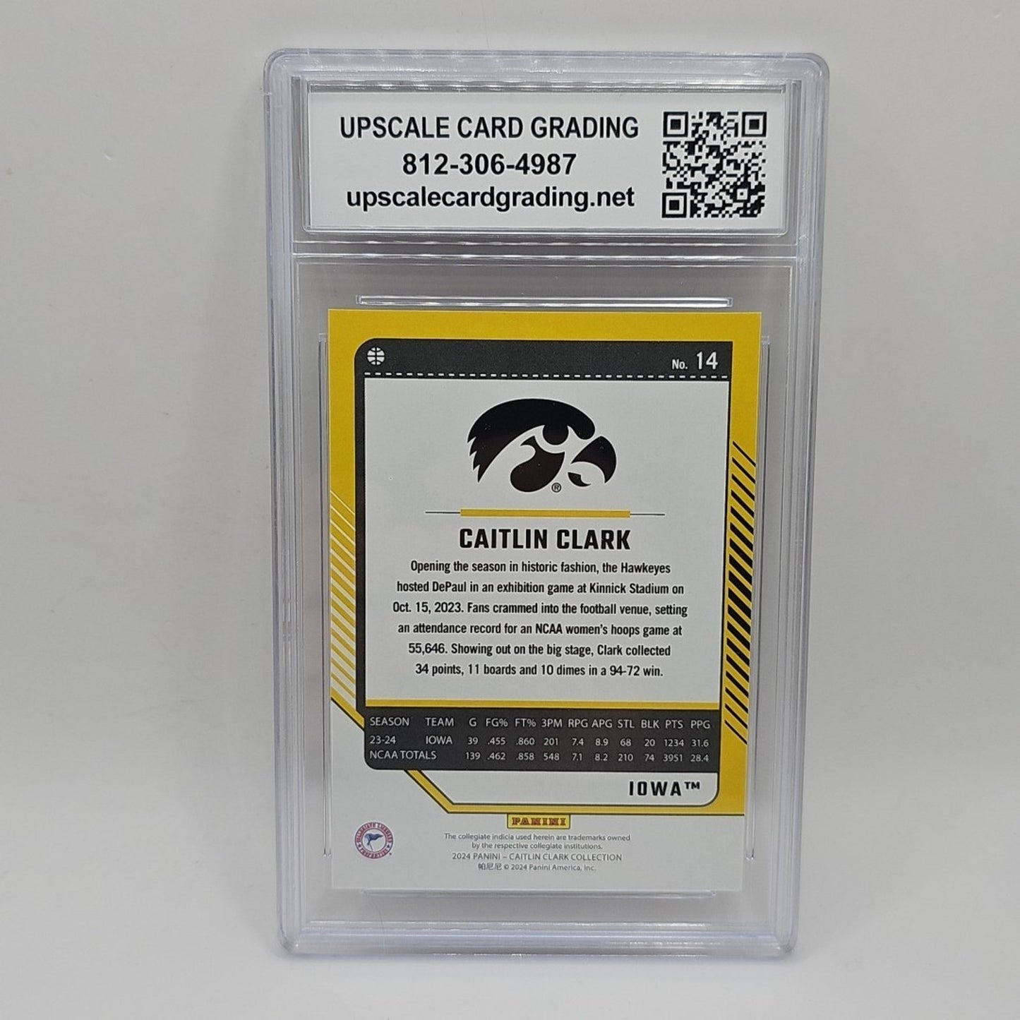 CAITLIN CLARK 2024 PANINI CAITLIN CLARK DONRUSS TARGET RED FOIL GRADED 10 CARD