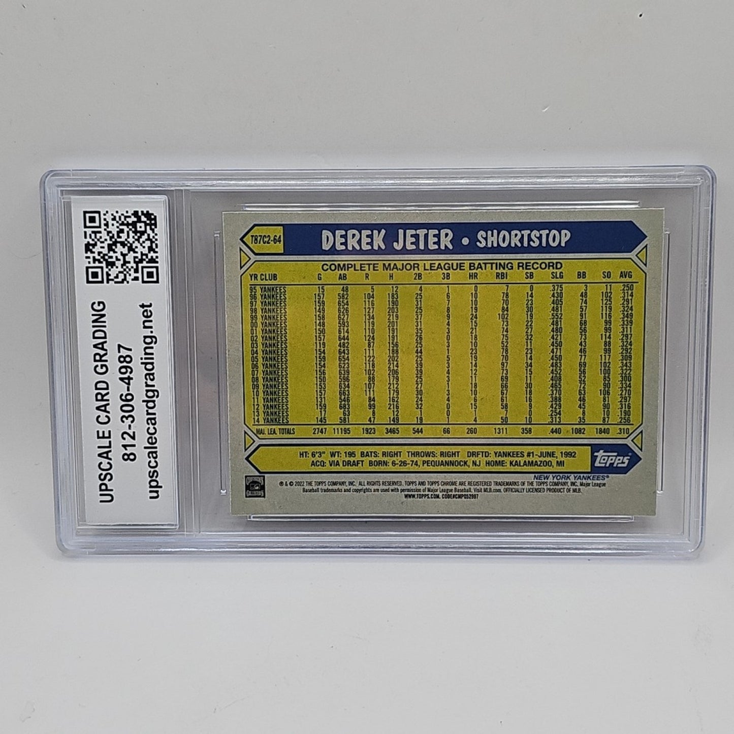 2022 Topps '87 Topps Silver Pack Chrome Series 2 #T87C264 Derek Jeter ~ Yankees