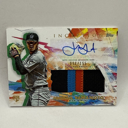 JORDAN YAMAMOTO 2020 Topps Inception Rookie Patch AUTO RPA /155 MARLINS MLB
