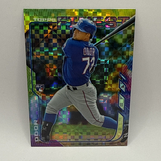 2014 Topps Finest X-Fractor Rougned Odor #40 Rookie RC MLB Texas Rangers