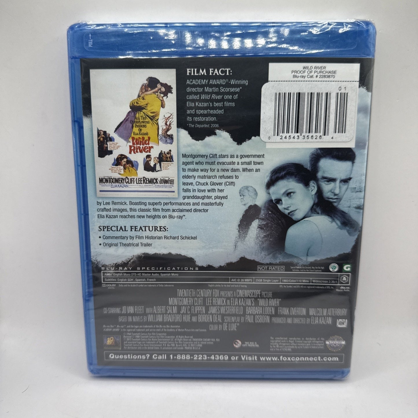 Wild River Blu-ray Movie Classic Montgomery Clift Lee Remick Factory Sealed