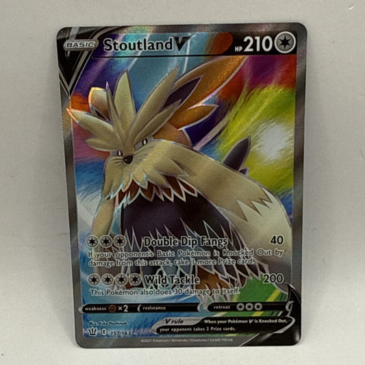 Pokémon TCG Stoutland V Sword & Shield - Battle Styles 157/163 Holo Full Art MP