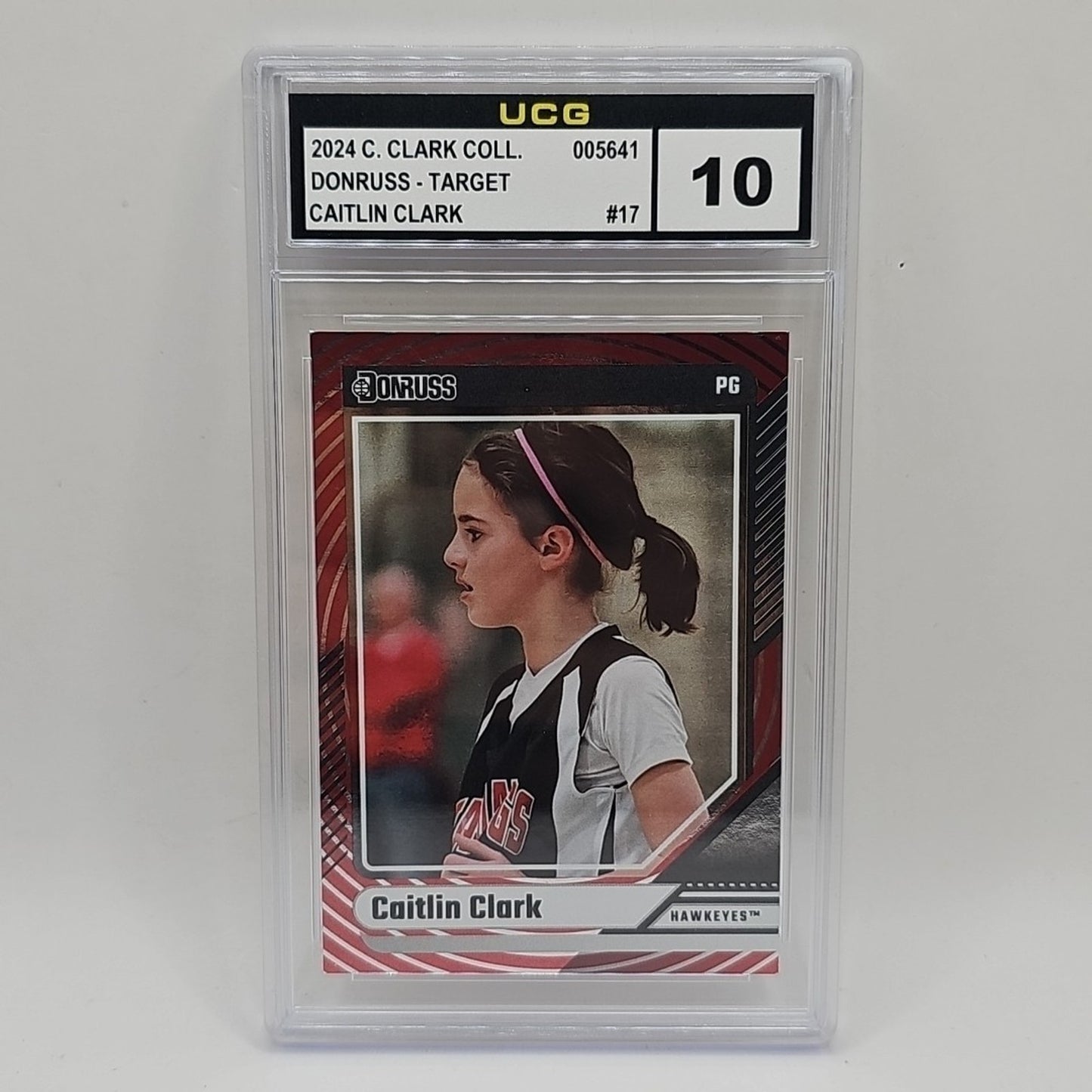 2023-2024 CAITLIN CLARK COLLECTION DONRUSS TARGET RED #17 Graded 10 GEM MINT
