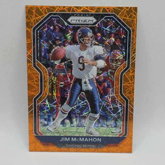 2020 Panini Prizm Football Jim McMahon ORANGE LAZER PRIZM - Chicago Bears #195