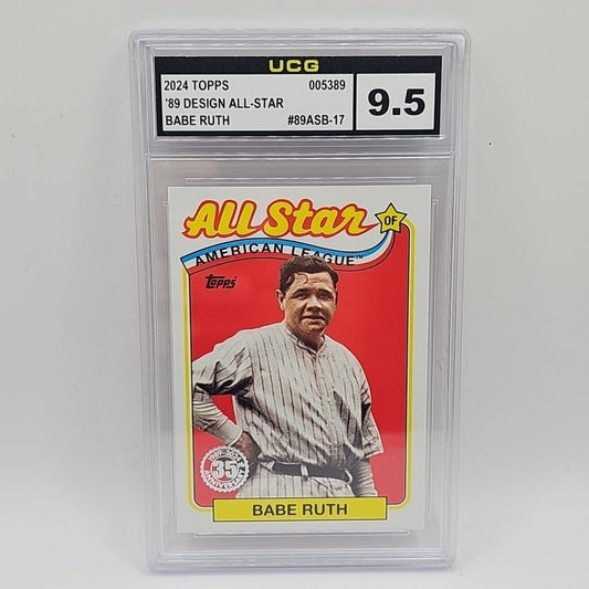 2024 Topps Series 2 - 1989 Topps Baseball All-Stars Babe Ruth Yankees Graded 9.5