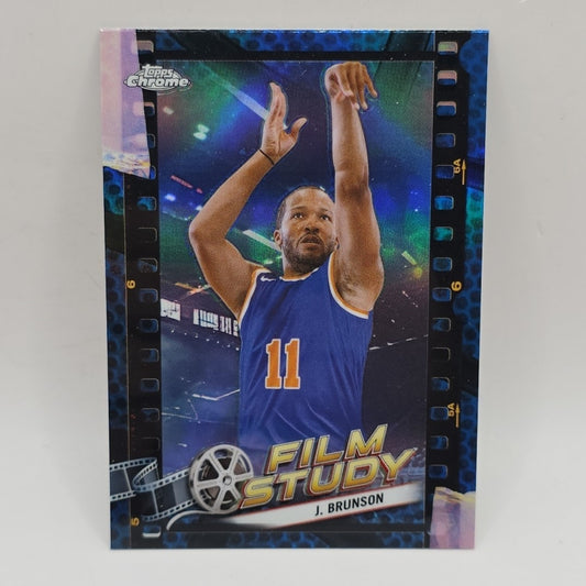 2023-24 Topps Chrome #FS-16 Jalen Brunson Film Study Refractor Blue Basketball