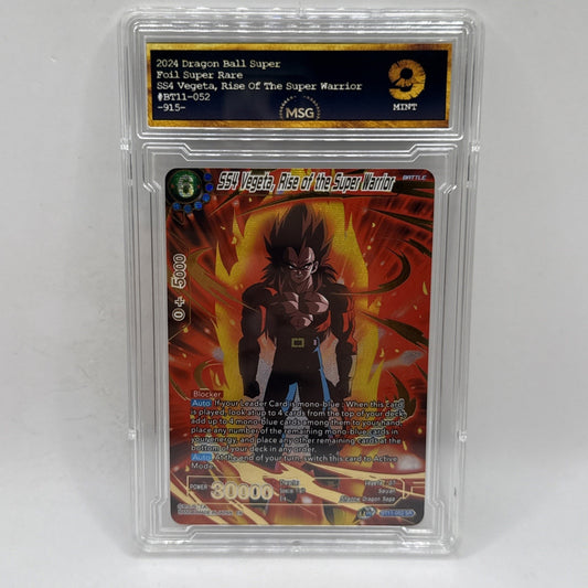 Dragon Ball Super SS4 Vegeta Rise of Super Warrior BT11-052 SR Graded 9 Mint