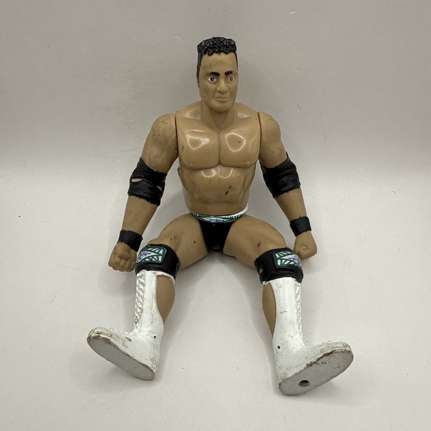 WWF Jakks Pacific 1998 Shotgun Saturday Night Series 1 Rocky Maivia The Rock
