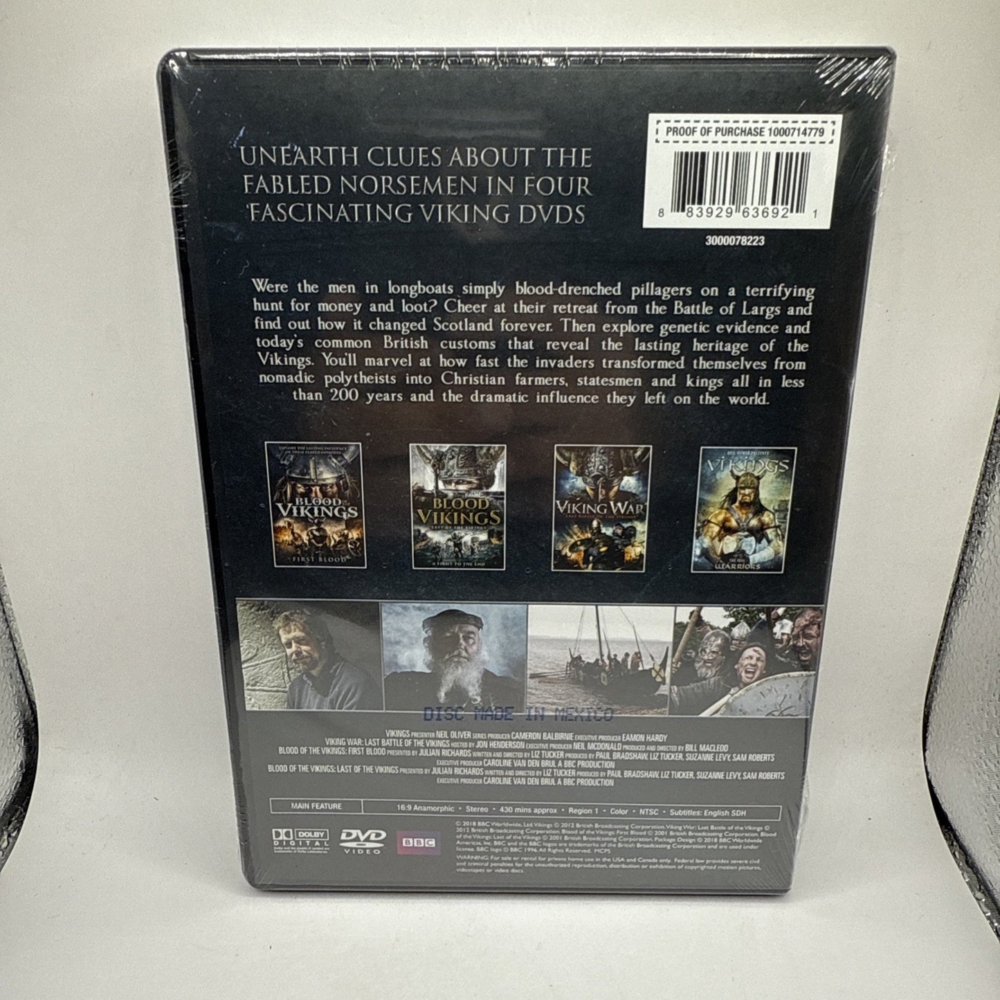 Vikings: the Collection (4 DVD Set) A Legacy that Survives BBC - New Sealed