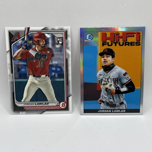 2024 Bowman Jordan Lawler RC Arizona Diamondbacks #96 Rookie And Foil Card