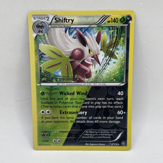Pokemon Shiftry 11/114 Reverse Holo Rare Steam Siege EX 2016 Pokémon Card HP TCG