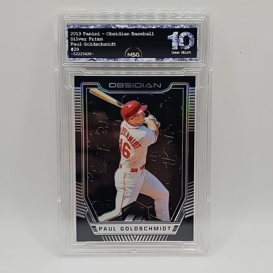 Paul Goldschmidt 2019 Panini Obsidian Silver #29 - St. Louis Cardinals Graded 10
