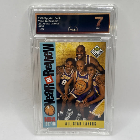 1998 Upper Deck Choice All-star Lakers #197 Graded 7 NBA Basketball Card VTG