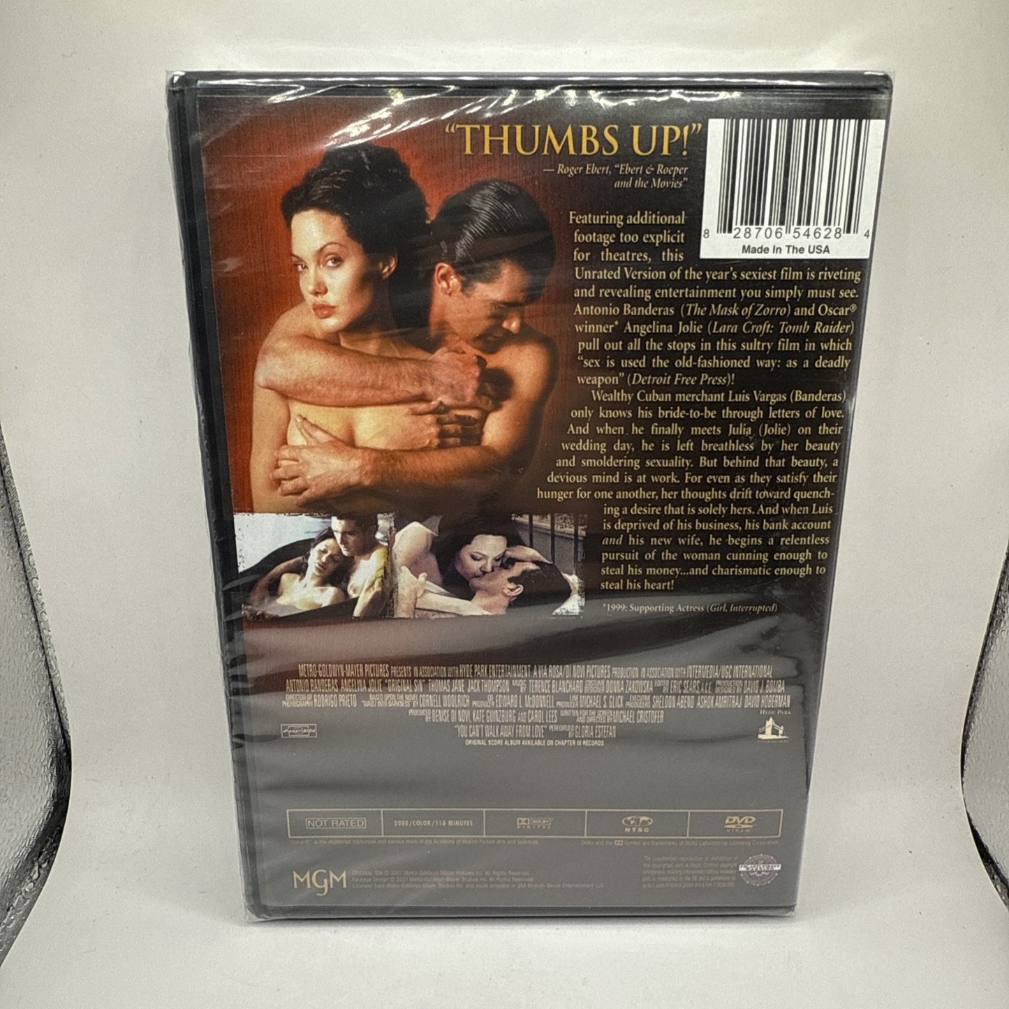 Original Sin (DVD, 2002, Unrated Version) Angelina Jolie - Antonio Banderas NEW