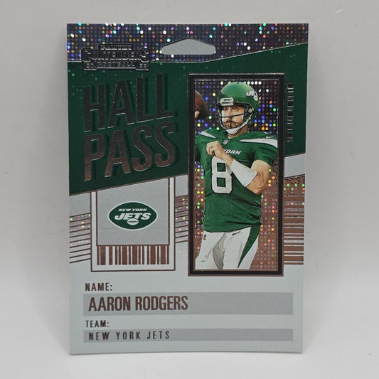 2023 Panini Contenders AARON RODGERS White Sparkle Hall Pass SSP NFL Jets