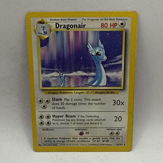 Pokémon TCG Dragonair 18/102 Base Set Non-Holo Rare, Unlimited HP Card