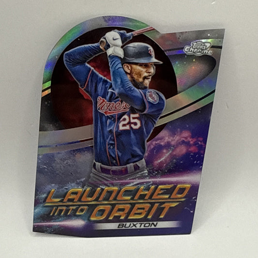 2022 Topps Chrome Cosmic Byron Buxton Launched Into Orbit Die Cut #LIO-15 Twins