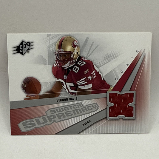2006 SPx Rookie Swatch Supremacy #SWVD Vernon Davis Jersey Patch - 49ers NFL