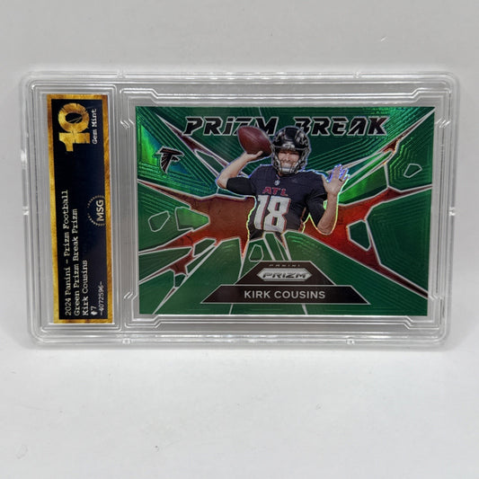 Kirk Cousins 2024 Panini Prizm Football #7 Prizm Break Green Atlanta Falcons