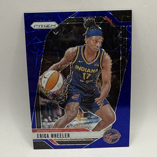 2024 Panini Prizm WNBA Erica Wheeler Blue Velocity Prizm #61 INDIANA FEVER