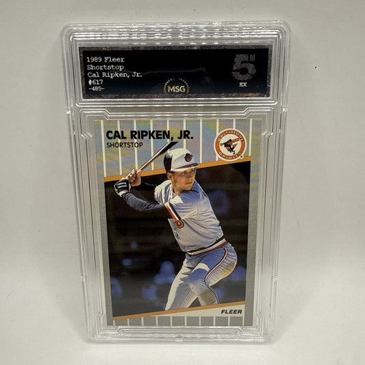 1989 Fleer #617 Cal Ripken, Jr. Baltimore Orioles MLB Graded 5 Vintage Card