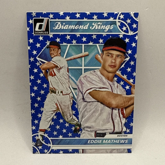 Eddie Mathews Diamond Kings Blue Stars 2023 Donruss Card #13 Boston Red Sox MLB