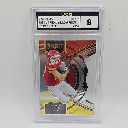 Travis Kelce NFL Kansas City Chiefs Panini Select Premier Diecut #150 Graded 8
