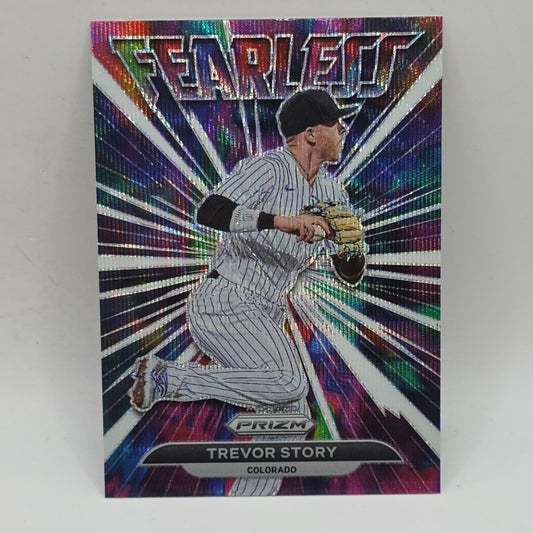 2022 Panini Prizm Fearless Prizms White Wave #19 Trevor Story MLB Rockies