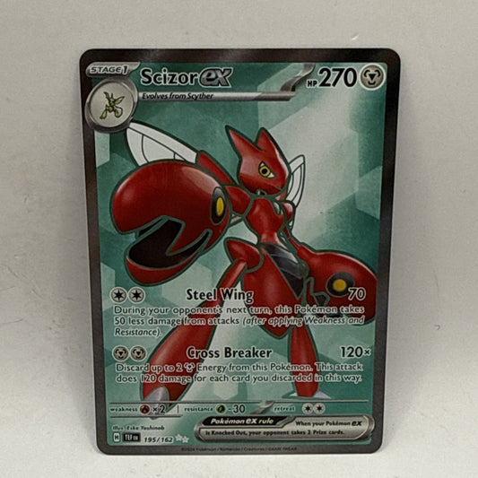 Scizor ex 195/162 Temporal Forces Ultra Rare Full Art Pokemon NM Collectible