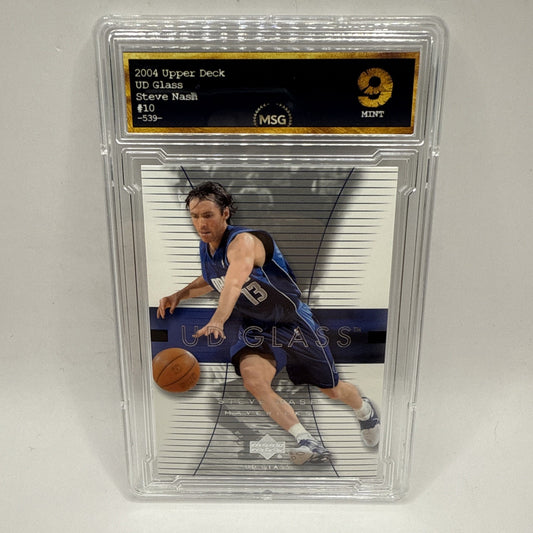 2003-04 UD Glass Dallas Mavericks Basketball Card #10 Steve Nash Graded 9 NBA