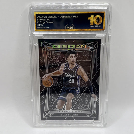 COLBY JONES 2023-24 OBSIDIAN BASKETBALL ROOKIE KINGS RC GRADED 10