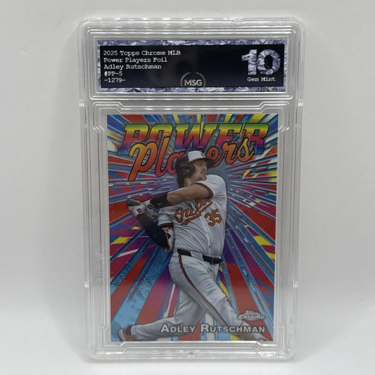2025 Topps Chrome Adley Rutschman Power Players Insert #PP-5 Baltimore Graded 10