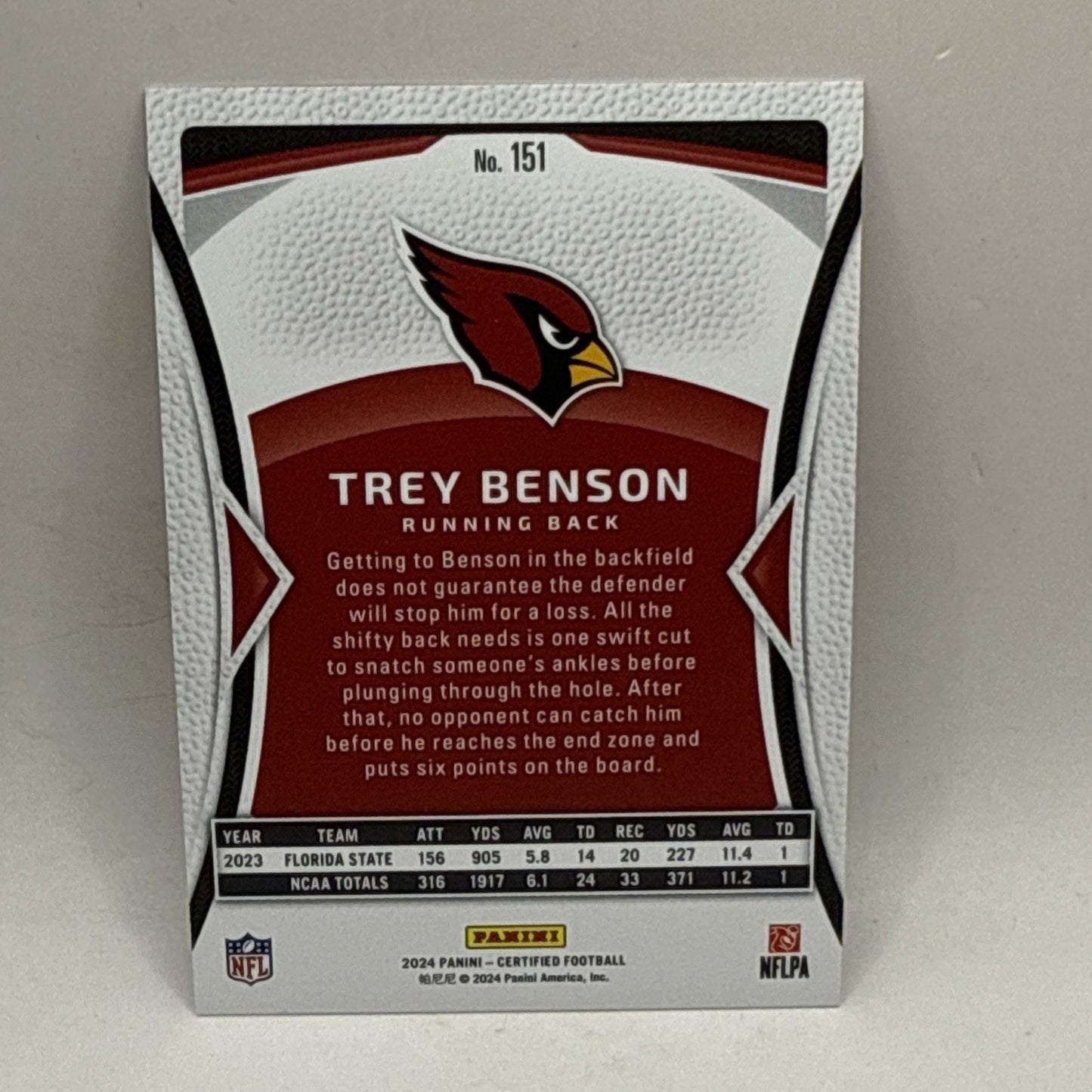 2024 Panini Certified - Rookies Bronze Mirror #151 Trey Benson /275 (RC)