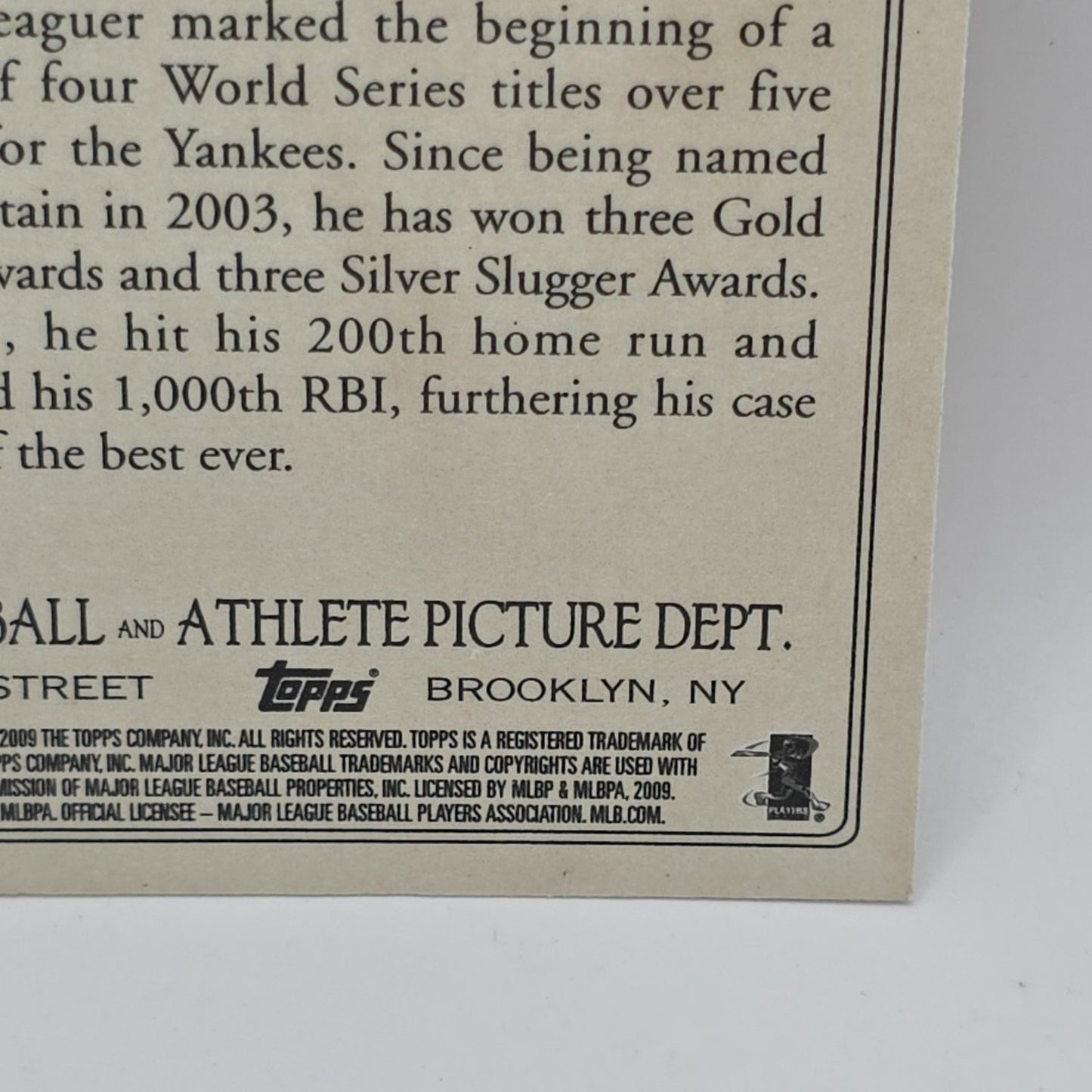 2009 Topps Turkey Red Baseball Derek Jeter Card #TR77 New York Yankees MLB