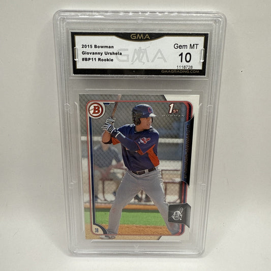 2015 Bowman ＃BP11 Giovanny Gio Urshela 1st Bowman Angels, Yankees Graded 10 GMA