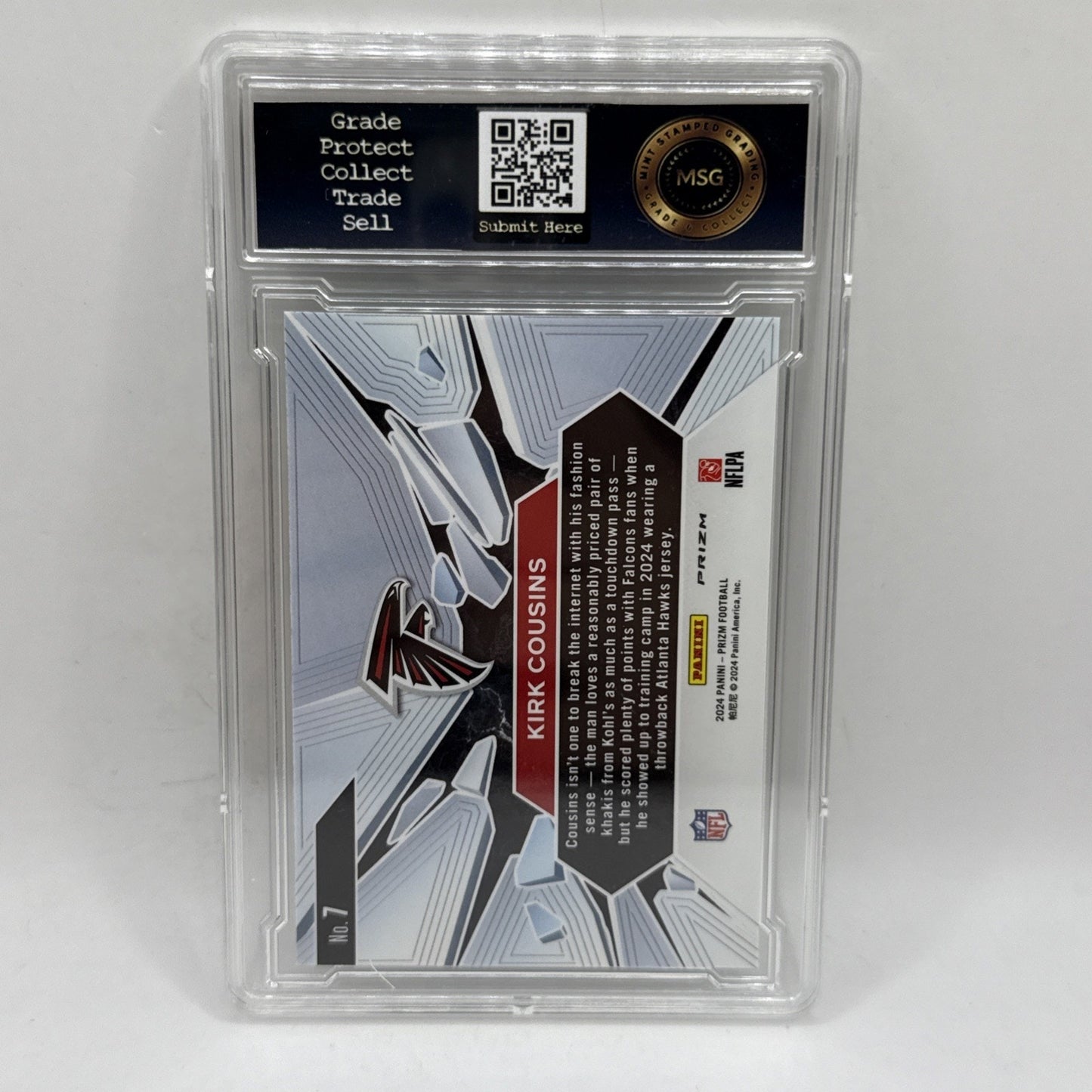 Kirk Cousins 2024 Panini Prizm Football #7 Prizm Break Green Atlanta Falcons
